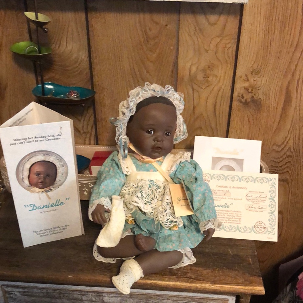 Vintage Porcelain Doll with Lace Outfit